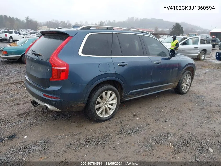 YV4102CK3J1360594 2018 Volvo Xc90 T5 Momentum