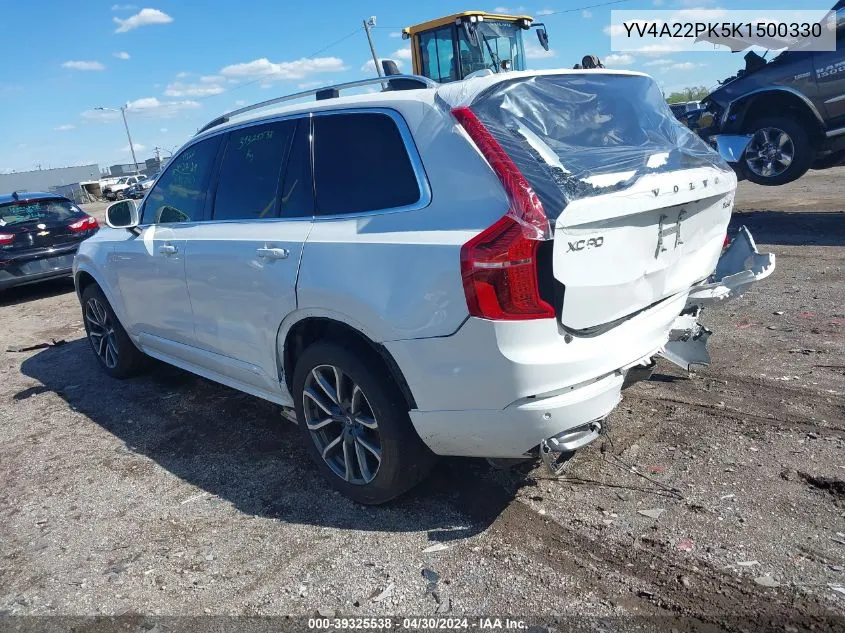 2019 Volvo Xc90 T6 Momentum VIN: YV4A22PK5K1500330 Lot: 39325538