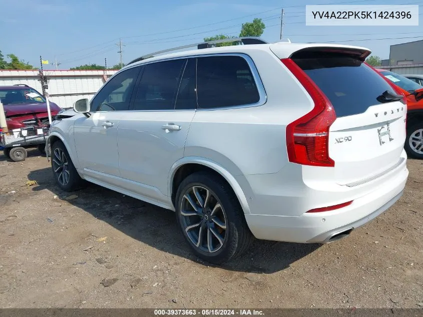 2019 Volvo Xc90 T6 Momentum VIN: YV4A22PK5K1424396 Lot: 39373663