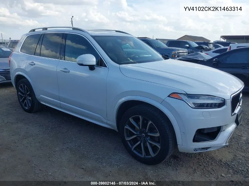 YV4102CK2K1463314 2019 Volvo Xc90 T5 Momentum