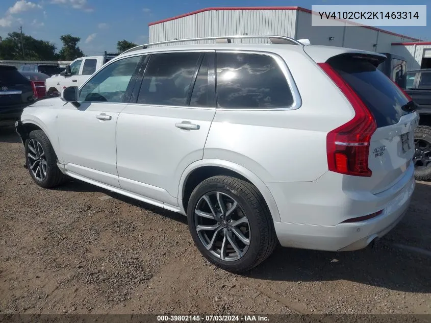 YV4102CK2K1463314 2019 Volvo Xc90 T5 Momentum