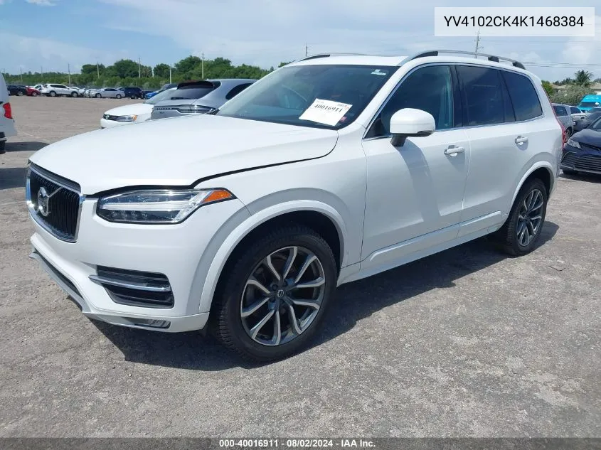 YV4102CK4K1468384 2019 Volvo Xc90 T5 Momentum