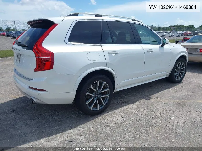 2019 Volvo Xc90 T5 Momentum VIN: YV4102CK4K1468384 Lot: 40016911