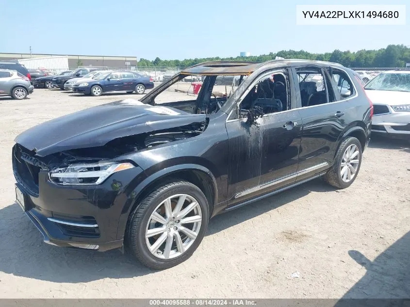 2019 Volvo Xc90 T6 Inscription VIN: YV4A22PLXK1494680 Lot: 40095588