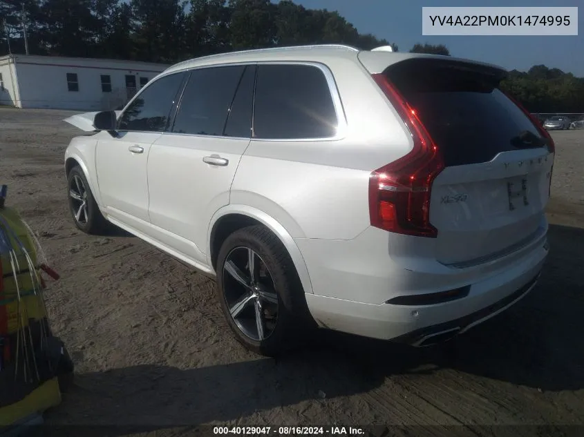 YV4A22PM0K1474995 2019 Volvo Xc90 T6 R-Design