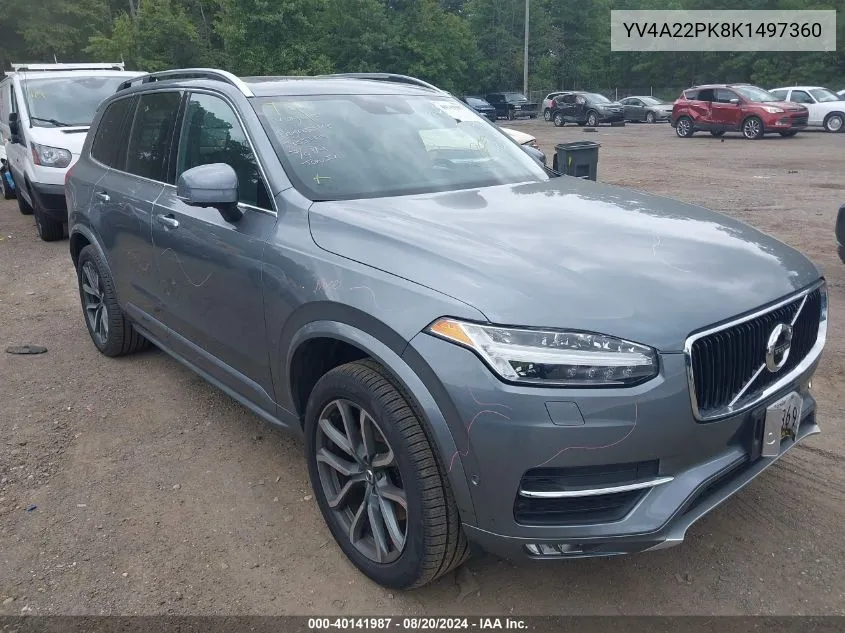 YV4A22PK8K1497360 2019 Volvo Xc90 T6 Momentum