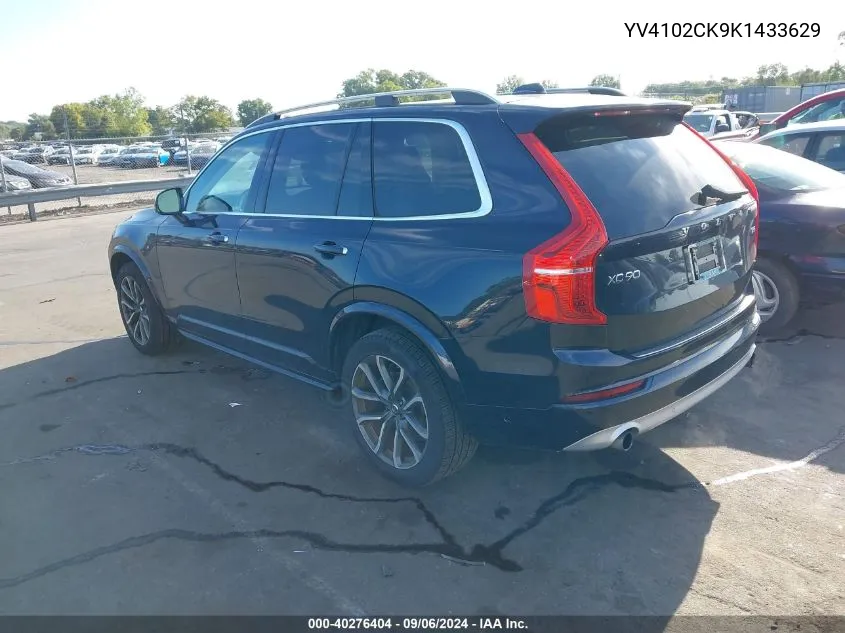 2019 Volvo Xc90 T5 Momentum VIN: YV4102CK9K1433629 Lot: 40276404