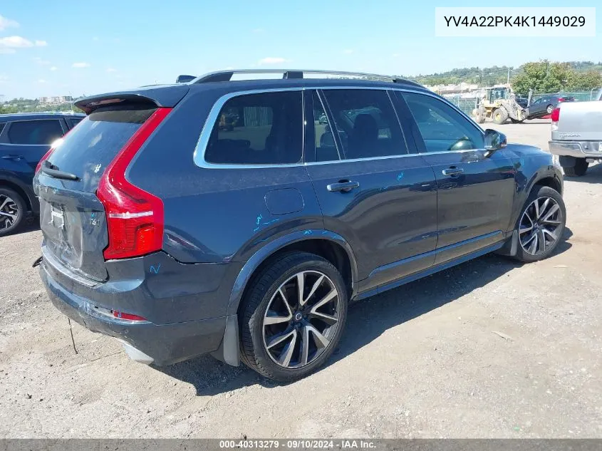 YV4A22PK4K1449029 2019 Volvo Xc90 T6 Momentum