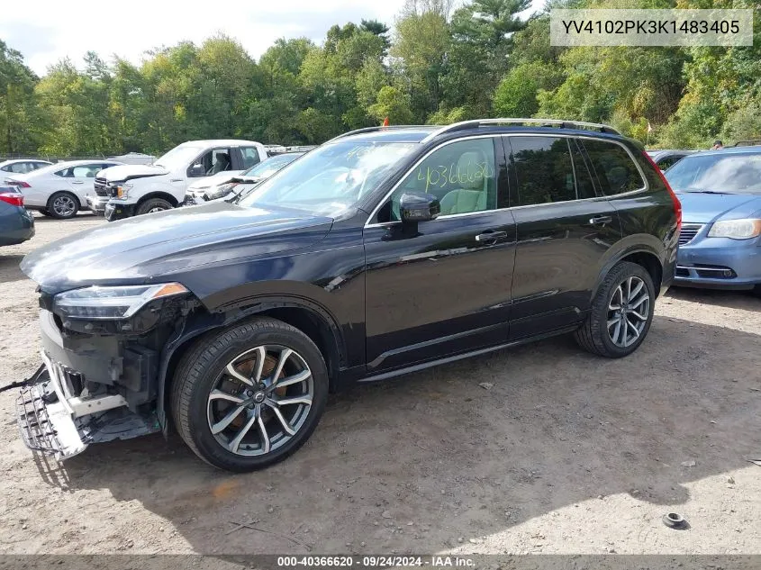 2019 Volvo Xc90 T5 Momentum VIN: YV4102PK3K1483405 Lot: 40366620