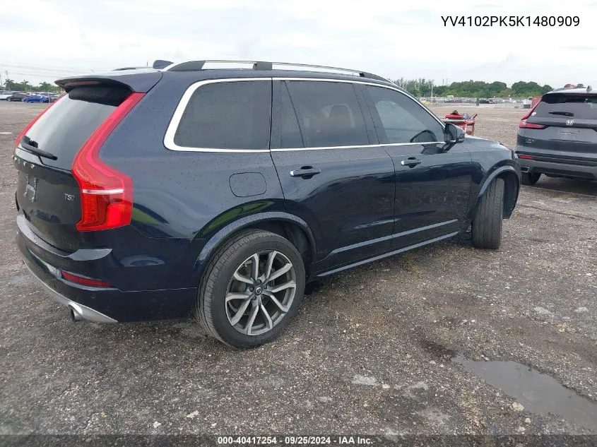 2019 Volvo Xc90 T5 Momentum VIN: YV4102PK5K1480909 Lot: 40417254