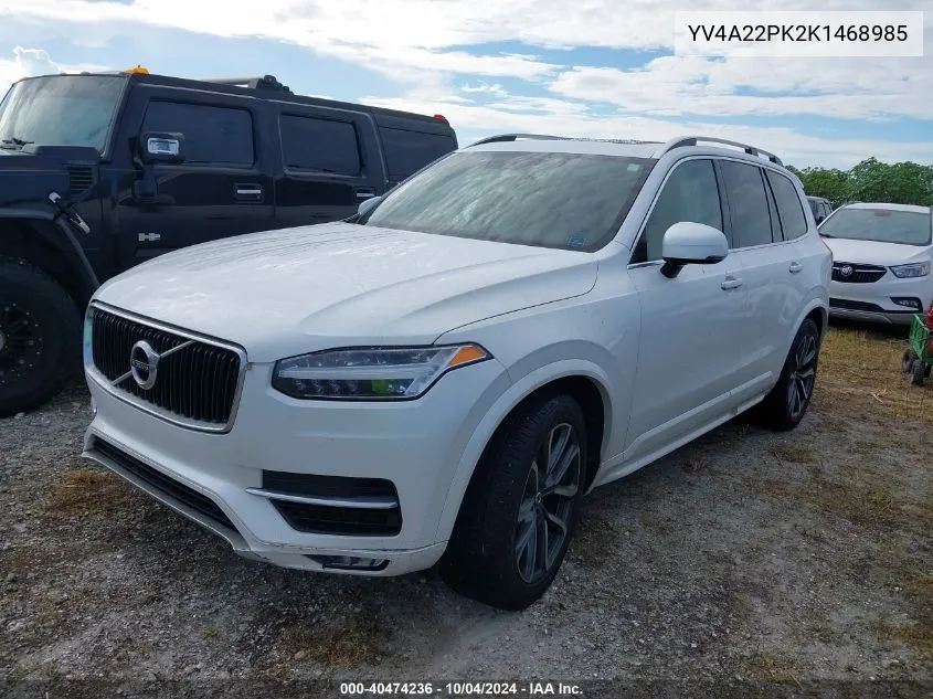 2019 Volvo Xc90 T6 Momentum VIN: YV4A22PK2K1468985 Lot: 40474236