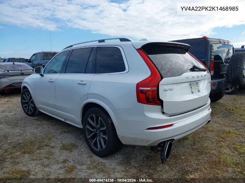 2019 Volvo Xc90 T6 Momentum VIN: YV4A22PK2K1468985 Lot: 40474236