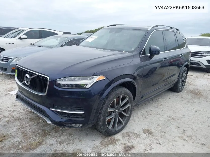 2019 Volvo Xc90 T6 Momentum VIN: YV4A22PK6K1508663 Lot: 40504582