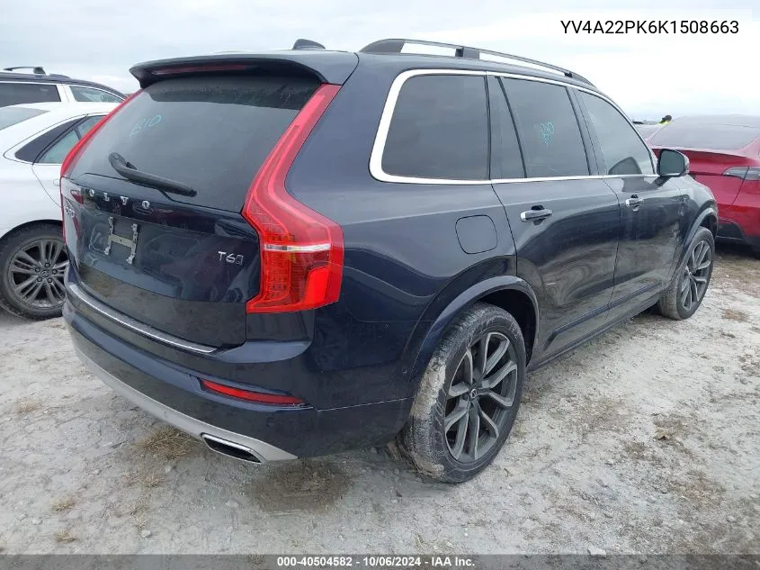 2019 Volvo Xc90 T6 Momentum VIN: YV4A22PK6K1508663 Lot: 40504582