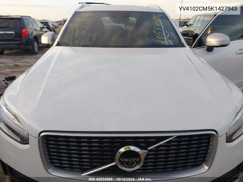 2019 Volvo Xc90 T5 R-Design VIN: YV4102CM5K1427943 Lot: 40534085