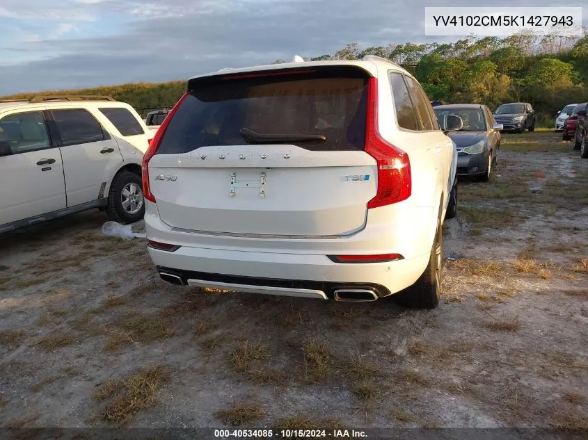 YV4102CM5K1427943 2019 Volvo Xc90 T5 R-Design