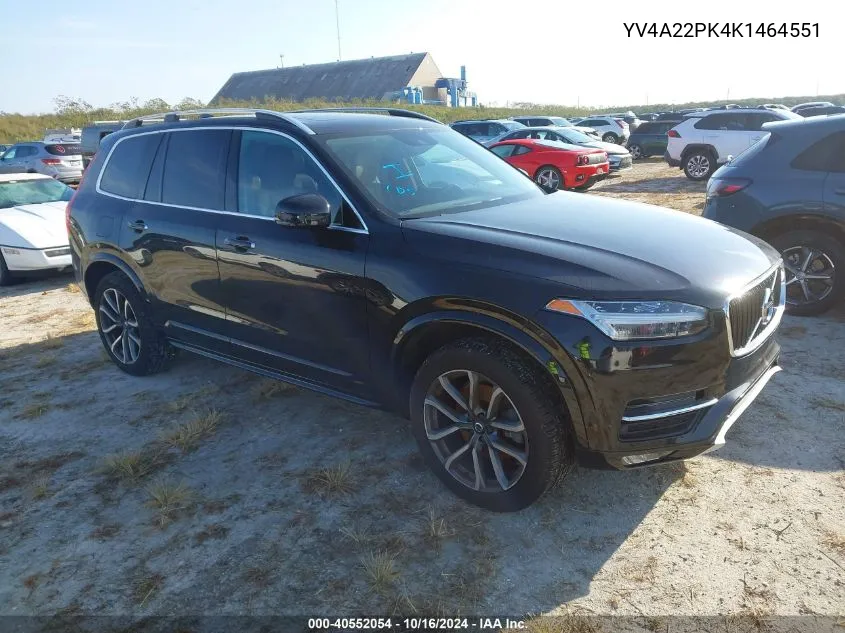 2019 Volvo Xc90 T6 Momentum VIN: YV4A22PK4K1464551 Lot: 40552054