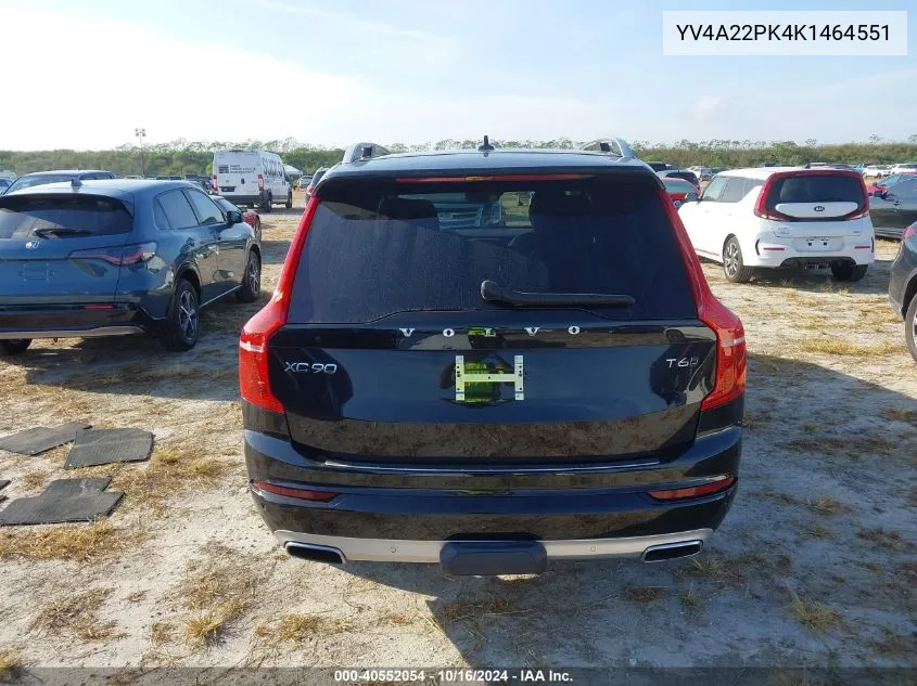 YV4A22PK4K1464551 2019 Volvo Xc90 T6 Momentum