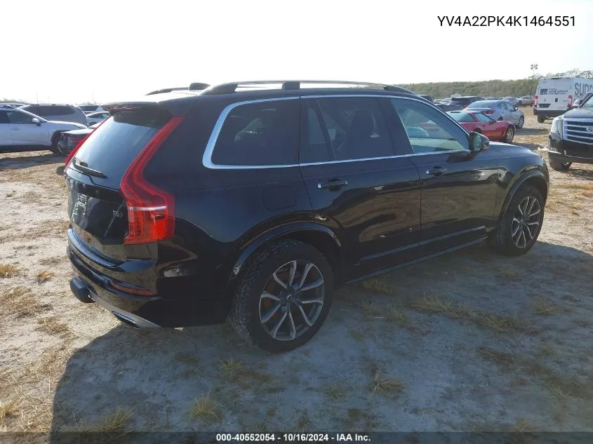 2019 Volvo Xc90 T6 Momentum VIN: YV4A22PK4K1464551 Lot: 40552054