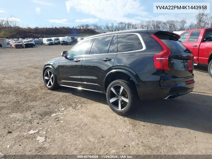 YV4A22PM4K1443958 2019 Volvo Xc90 T6 R-Design