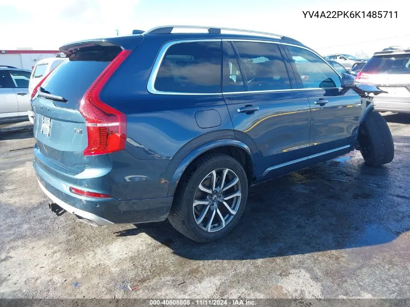 2019 Volvo Xc90 T6 Momentum VIN: YV4A22PK6K1485711 Lot: 40808808