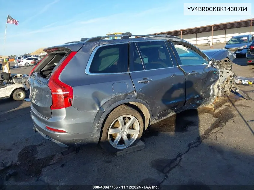 2019 Volvo Xc90 Hybrid T8 Momentum VIN: YV4BR0CK8K1430784 Lot: 40847756