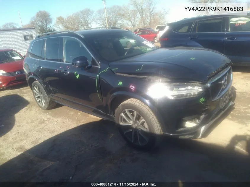 2019 Volvo Xc90 T6 Momentum VIN: YV4A22PK9K1416883 Lot: 40881214