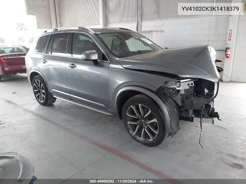 2019 Volvo Xc90 T5 Momentum VIN: YV4102CK3K1418379 Lot: 40908292