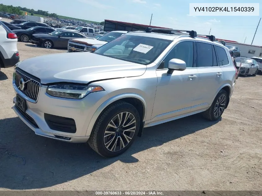 YV4102PK4L1540339 2020 Volvo Xc90 T5 Momentum 7 Passenger