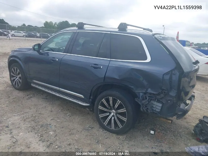 2020 Volvo Xc90 T6 Inscription 7 Passenger VIN: YV4A22PL1L1559398 Lot: 39876893