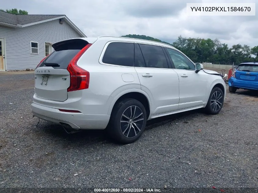 YV4102PKXL1584670 2020 Volvo Xc90 T5 Momentum 7 Passenger