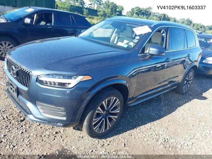 2020 Volvo Xc90 T5 Momentum 7 Passenger VIN: YV4102PK9L1603337 Lot: 40074917