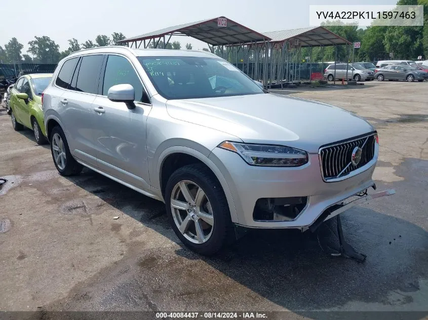 2020 Volvo Xc90 T6 Momentum 7 Passenger VIN: YV4A22PK1L1597463 Lot: 40084437