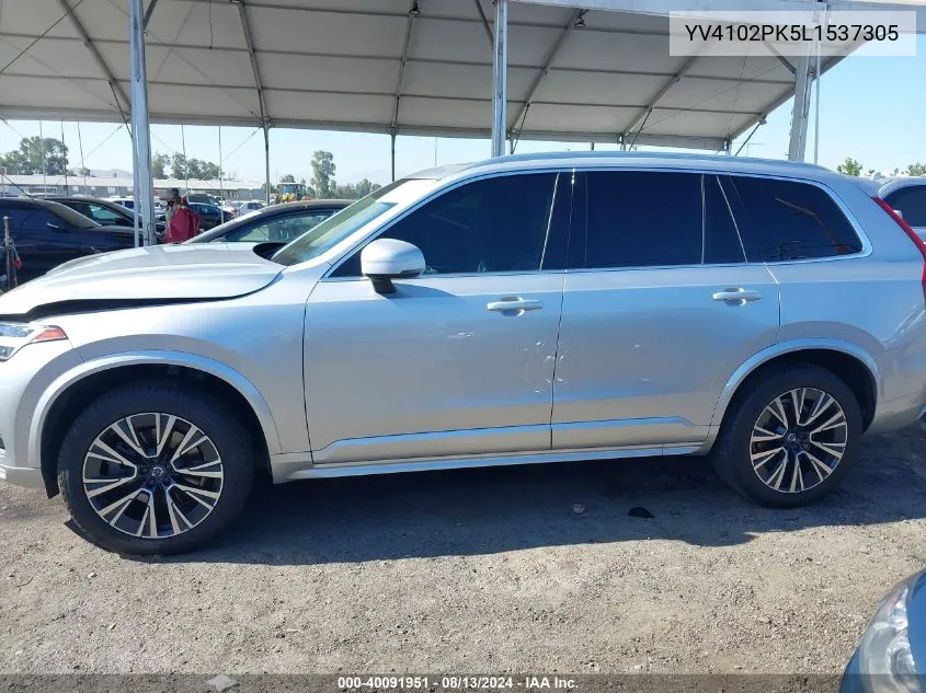 2020 Volvo Xc90 T5 Momentum VIN: YV4102PK5L1537305 Lot: 40091951