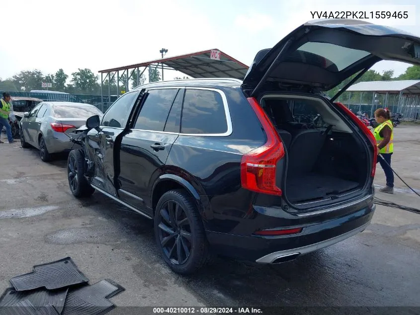 2020 Volvo Xc90 T6 Momentum 7 Passenger VIN: YV4A22PK2L1559465 Lot: 40210012