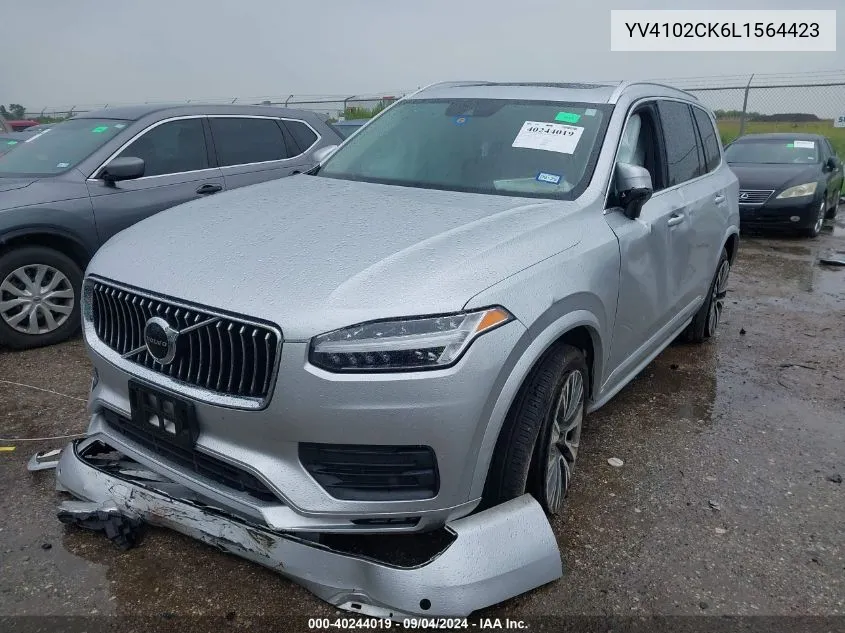 2020 Volvo Xc90 T5 Momentum VIN: YV4102CK6L1564423 Lot: 40244019