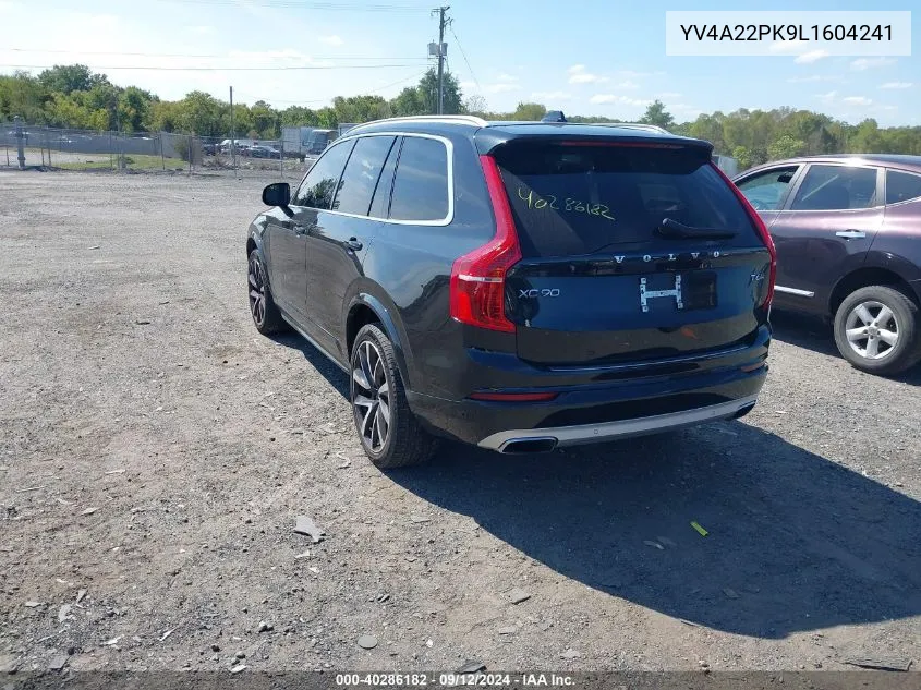 2020 Volvo Xc90 T6 Momentum 7 Passenger VIN: YV4A22PK9L1604241 Lot: 40286182