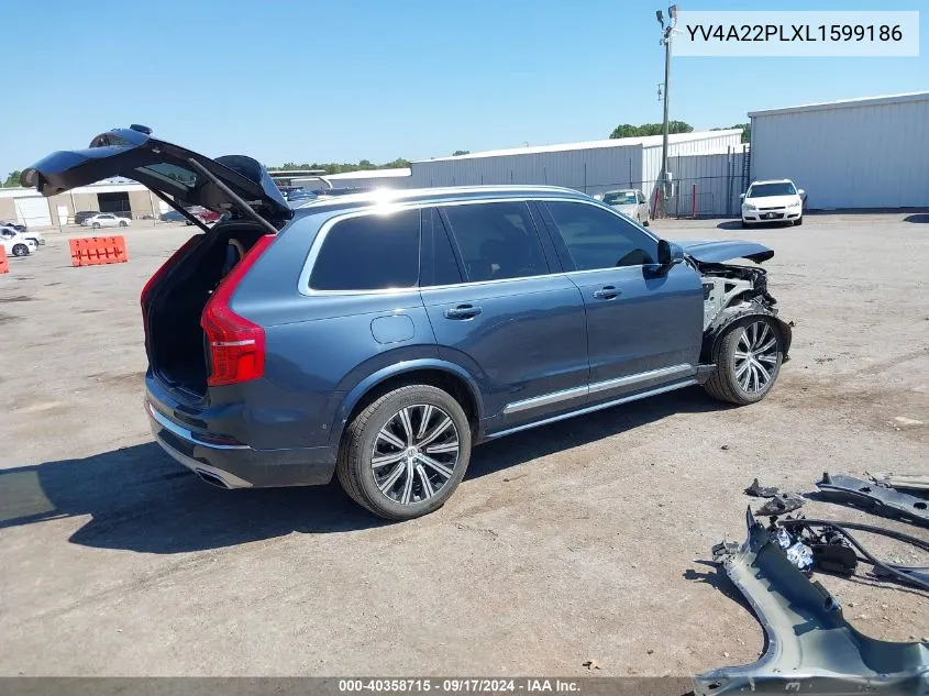 2020 Volvo Xc90 T6 Inscription 7 Passenger VIN: YV4A22PLXL1599186 Lot: 40358715