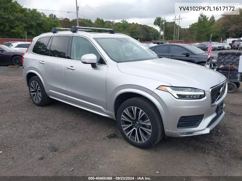 2020 Volvo Xc90 T5 Momentum VIN: YV4102PK7L1617172 Lot: 40400368