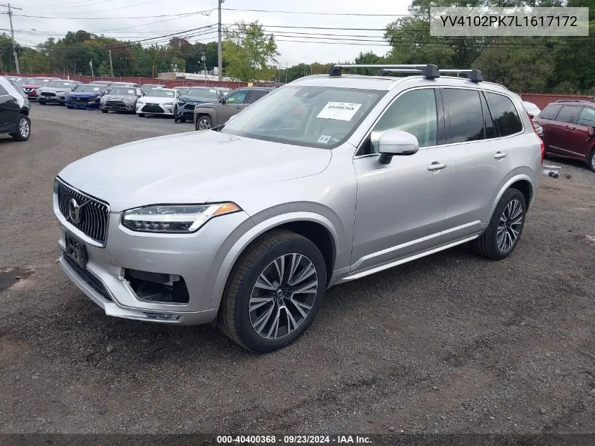 2020 Volvo Xc90 T5 Momentum VIN: YV4102PK7L1617172 Lot: 40400368