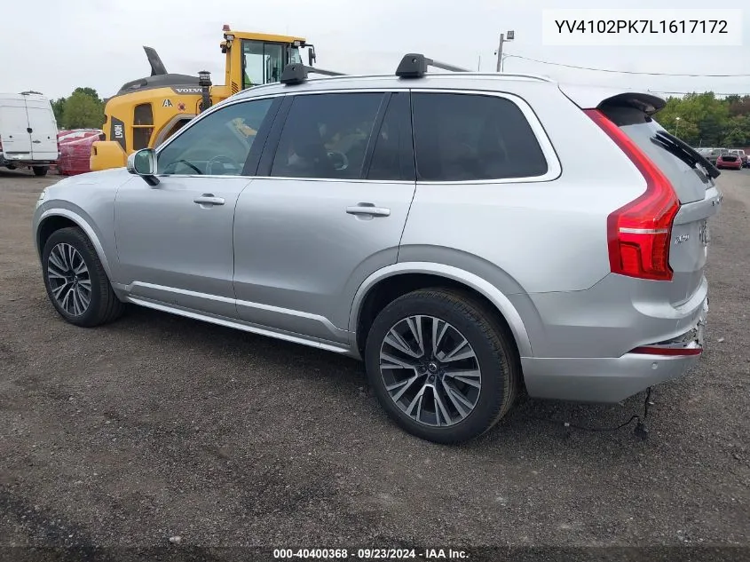 2020 Volvo Xc90 T5 Momentum VIN: YV4102PK7L1617172 Lot: 40400368