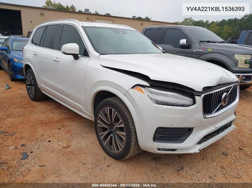 2020 Volvo Xc90 T6 Momentum VIN: YV4A221K8L1536393 Lot: 40405344