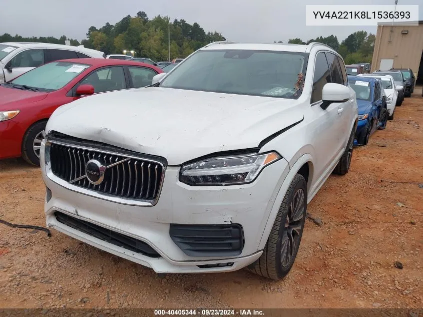 2020 Volvo Xc90 T6 Momentum 6 Passenger VIN: YV4A221K8L1536393 Lot: 40405344