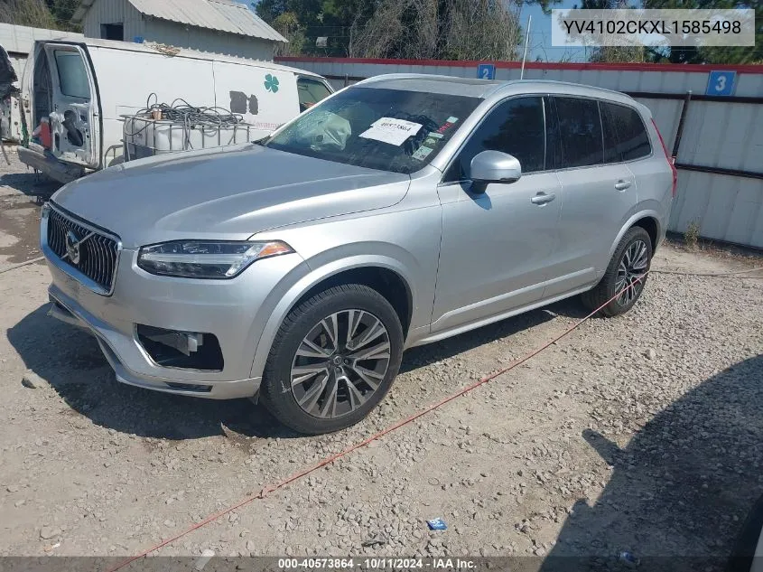 YV4102CKXL1585498 2020 Volvo Xc90 T5 Momentum 7 Passenger