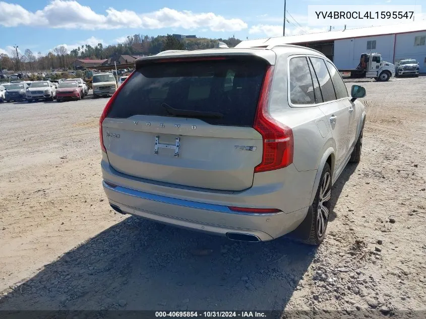 2020 Volvo Xc90 Hybrid T8 Inscription 7 Passenger VIN: YV4BR0CL4L1595547 Lot: 40695854