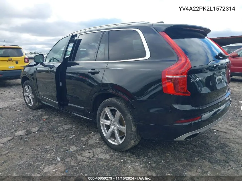 2020 Volvo Xc90 T6 Momentum 7 Passenger VIN: YV4A22PK2L1572314 Lot: 40859279