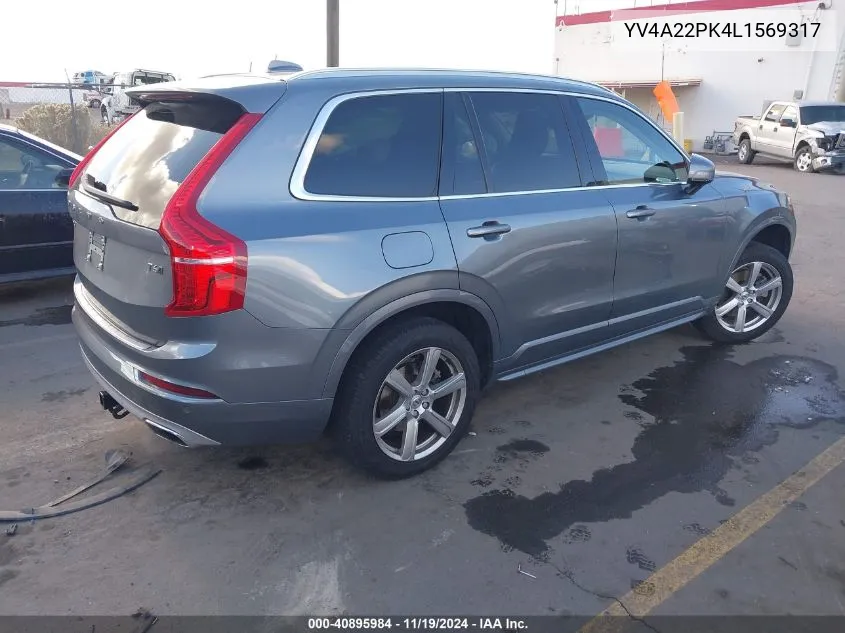 2020 Volvo Xc90 T6 Momentum 7 Passenger VIN: YV4A22PK4L1569317 Lot: 40895984