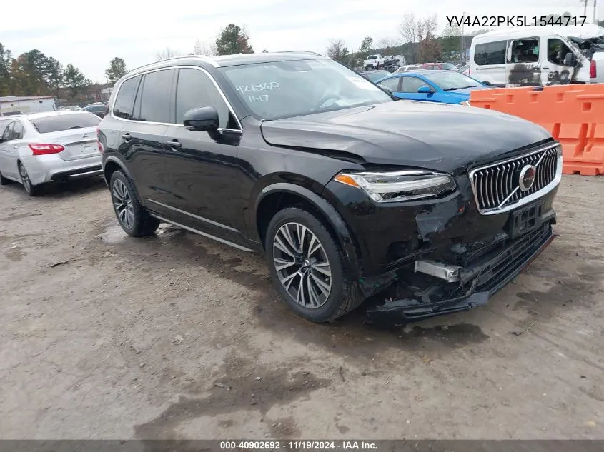 2020 Volvo Xc90 T6 Momentum 7 Passenger VIN: YV4A22PK5L1544717 Lot: 40902692