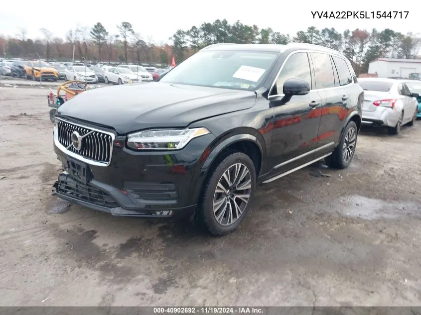 2020 Volvo Xc90 T6 Momentum 7 Passenger VIN: YV4A22PK5L1544717 Lot: 40902692