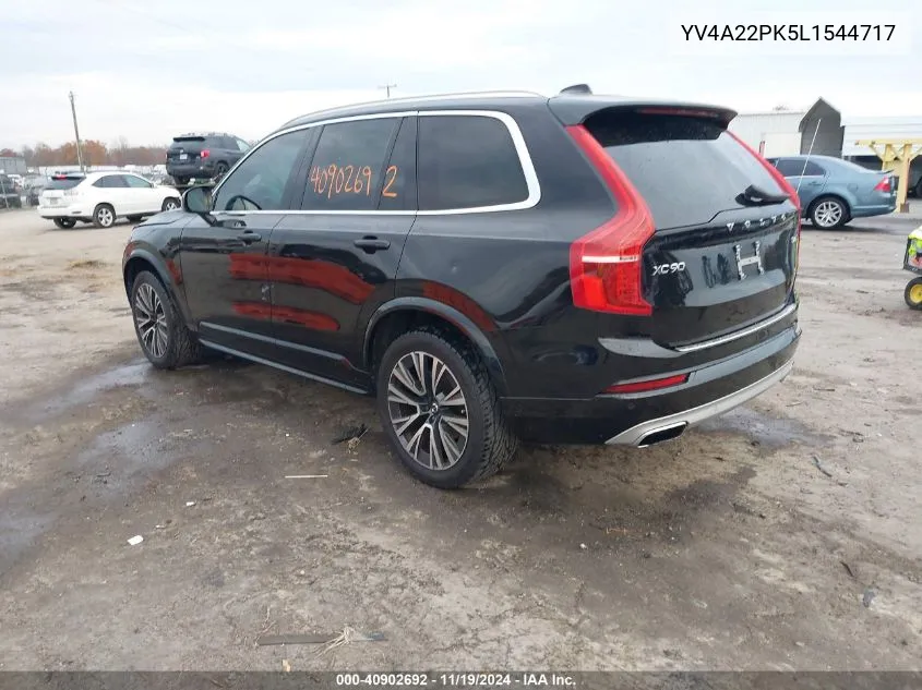 2020 Volvo Xc90 T6 Momentum 7 Passenger VIN: YV4A22PK5L1544717 Lot: 40902692